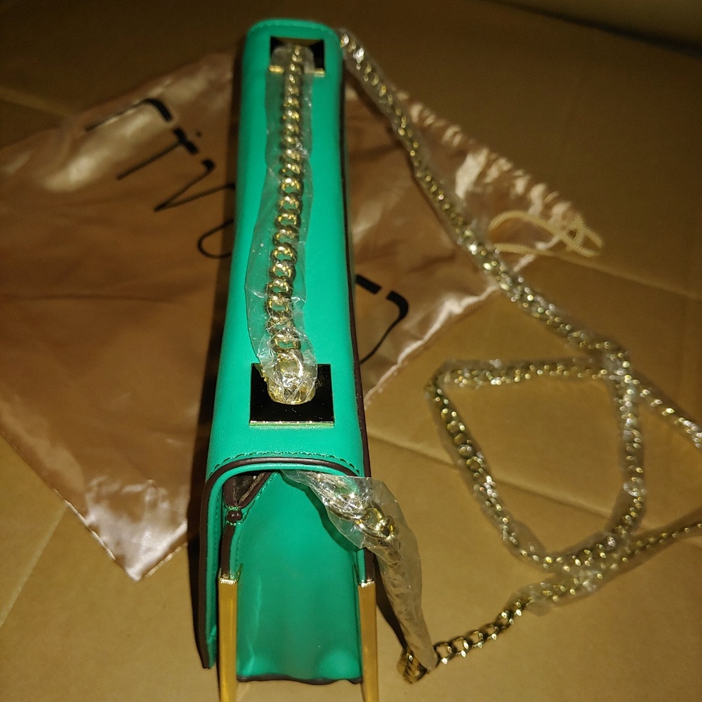 Rivulet teal brand new leather shoulder bag